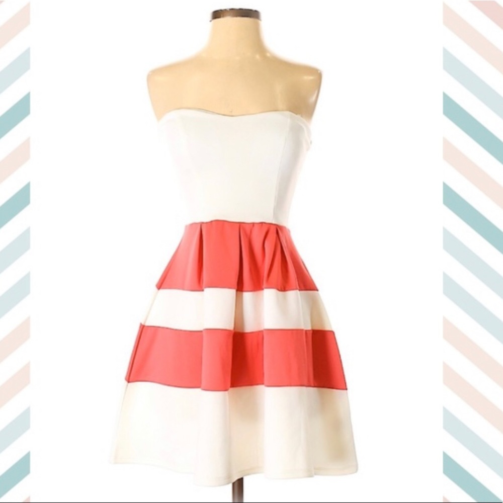 Charlotte Russe Strapless Fit & Flare Mini Dress